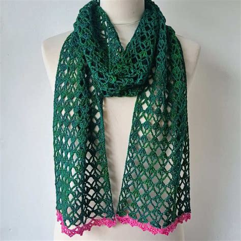 Easy Crochet Lace Scarf Pattern One Skein Wonder Annie Design Crochet