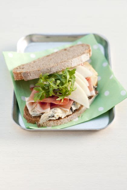 Recept voor sandwich met blauwe kaas en peer Recepten Voedsel ideeën