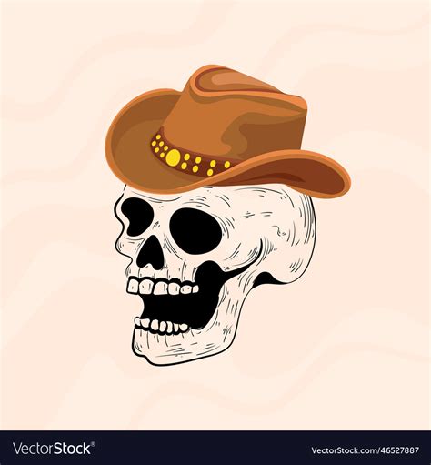 Cowboy skull Royalty Free Vector Image - VectorStock