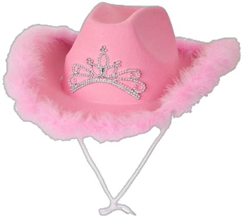 Adult Texan Cowboy Hat With Pink Feather Trim Accessory Pink Cowboy Hat Cowboy Hats Cowgirl Hats