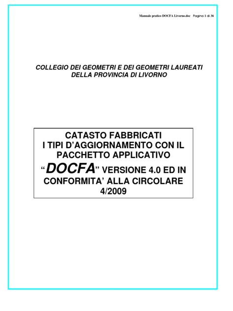 Pdf Manuale Pratico Docfa Livorno Dokumen Tips