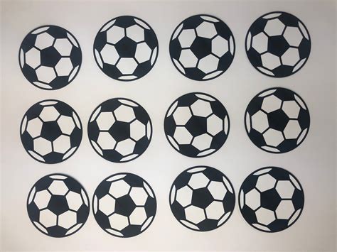 Soccer Ball Cut-outs set of 12 Soccer Ball Soccer Team | Etsy UK