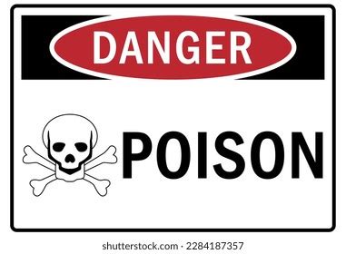 Poison Chemical Hazard Sign Labels Stock Vector (Royalty Free ...