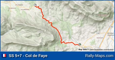 Karte Wp Col De Faye Rallye National Du Laragnais Coupe