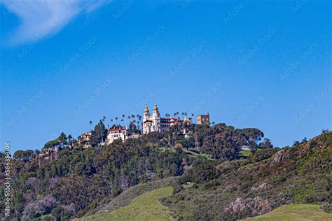 Exterior view of Hearst Castle, William Randolph Hearst's extravagant ...