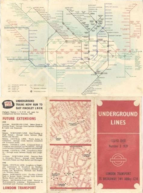 an old london underground train map