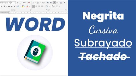 WORD Cómo poner Negrita Cursiva Subrayado Tachado en Word
