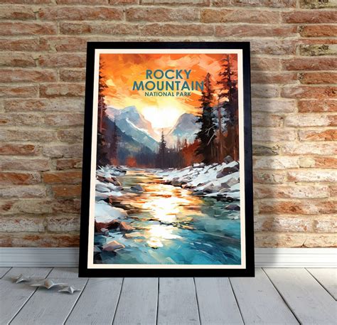 Rocky Mountain National Park Poster Rocky Mountain Poster Etsy