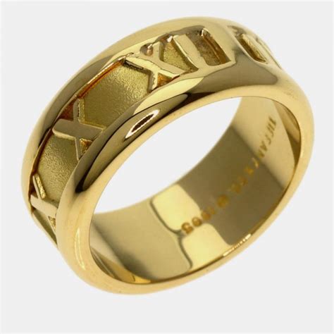 Tiffany Co Atlas 18K Yellow Gold Ring EU 47 Tiffany Co The