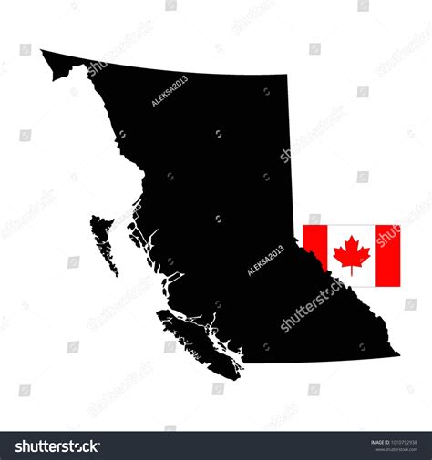 Vector Illustration British Columbia Canada Flag Stock Vector (Royalty