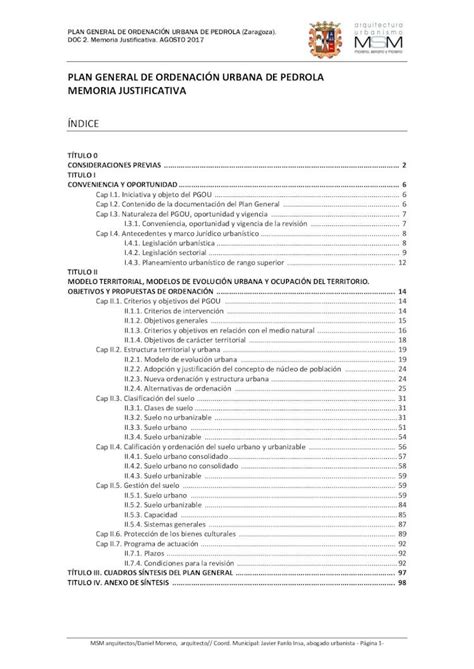 PDF PLAN GENERAL DE ORDENACIÓN URBANA DE PEDROLA culminó en su