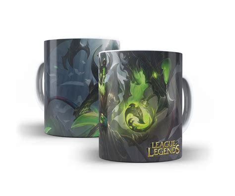 Caneca League of Legends Gamer Thresh Dragão de Aço Elo7