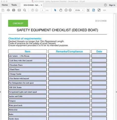 Safety Checklists For Large Vessels And Superyachts Ocean Time Marine