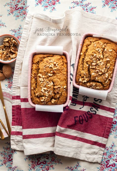 Eggless Whole Wheat Banana Walnut Bread Just Homemade