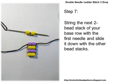 Brick Stitch Bead Patterns Journal Double Needle Ladder Stitch 2 Drop