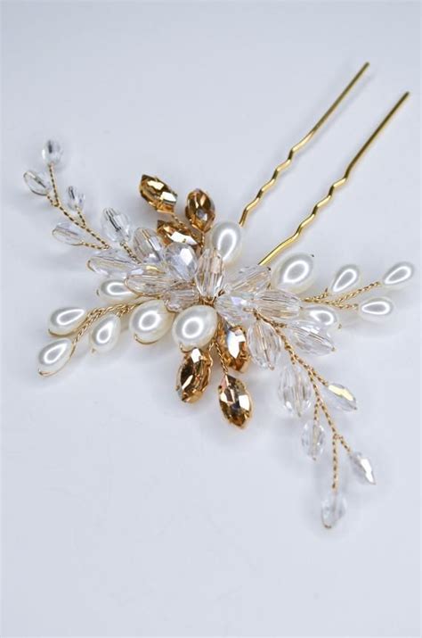 Pearls Crystal Hair Pin Crystal Hair Accessories Crystal Hair Pins