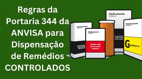 REGRAS PARA AVIAMENTO DAS RECEITAS CONTROLADAS NAS FARMÁCIAS Portaria