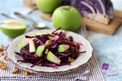 Insalata Autunnale Con Cavolo Rosso E Mela Verde Cibo Che Passione