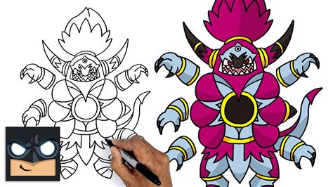 How To Draw Pokemon Hoopa Un Bound Youtube