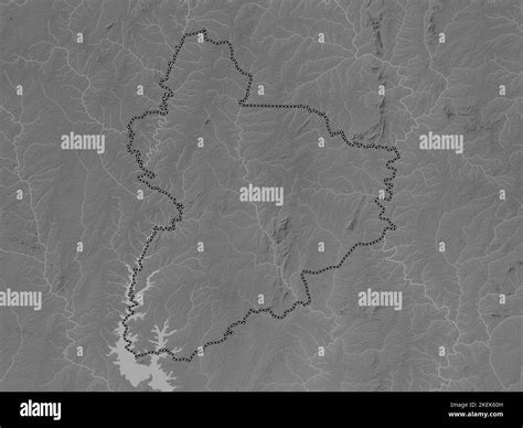 Vallee Du Bandama District Of Cote D Ivoire Grayscale Elevation Map