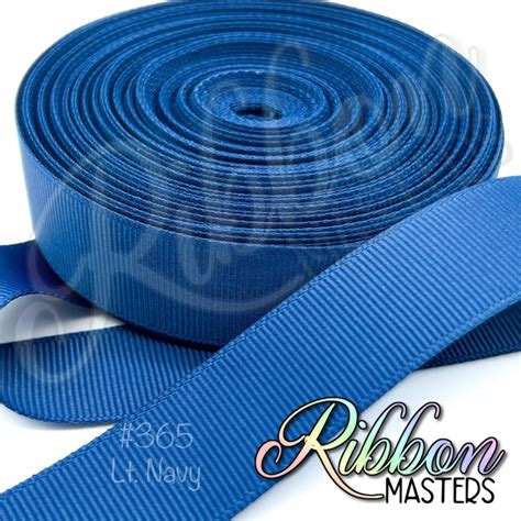 365 Lt Navy Solid Color Grosgrain Ribbon Ribbon Masters