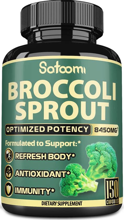 Extracto De Semilla De Brote De Brócoli Puro 8450 Mg 150 Cápsulas