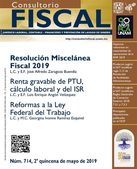 Aspectos relevantes de la Resolución Miscelánea Fiscal para 2019 en la