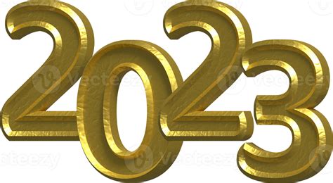 Year 2023 3d Number Illustration Concept Design 12004231 Png