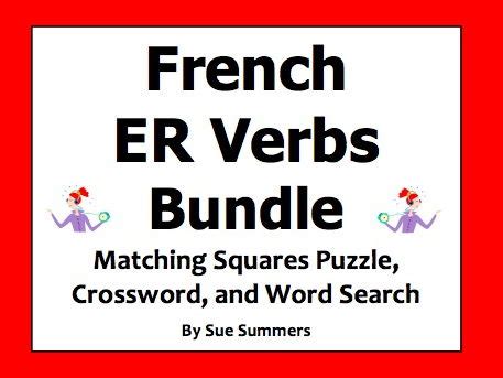 French ER Verbs Puzzle Bundle Teaching Resources