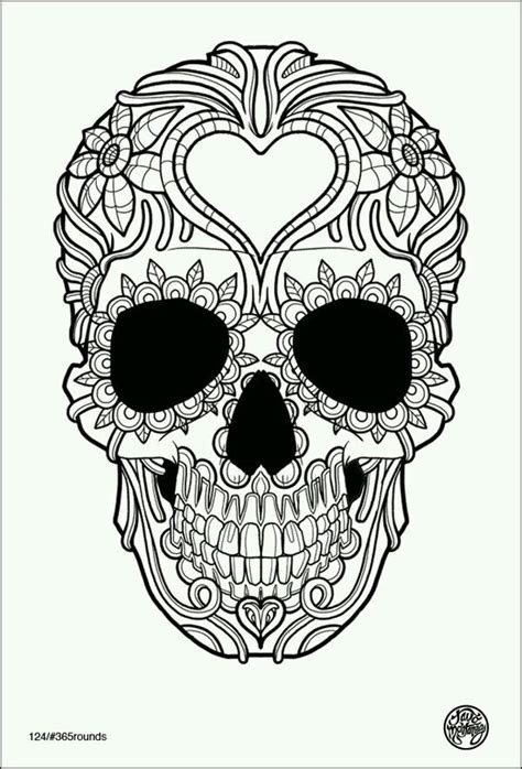 Calavera Coloring Pages Mandala Picture Free Printable Coloring Pages