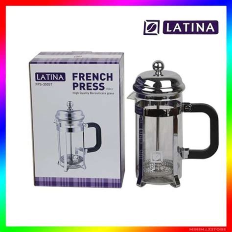 Promo Latina Bernoulli French Press Fps 350st 350 Cc Borosilicate Alat