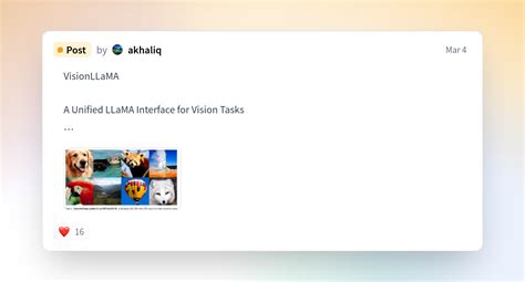 Akhaliq On Hugging Face VisionLLaMA A Unified LLaMA Interface For