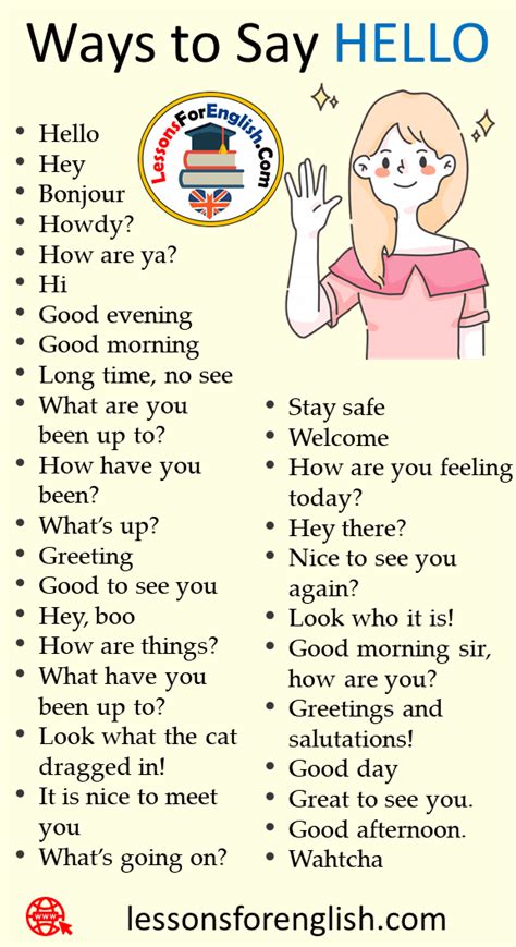 30 Ways To Say Hello In Speaking Lessons For English English