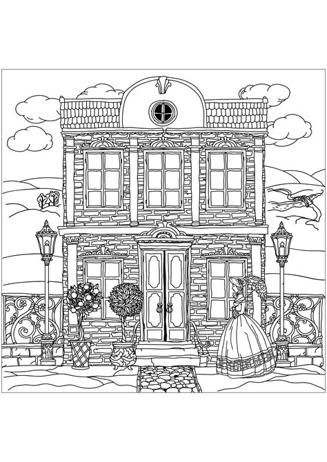 Victorian House Coloring Page SexiezPicz Web Porn