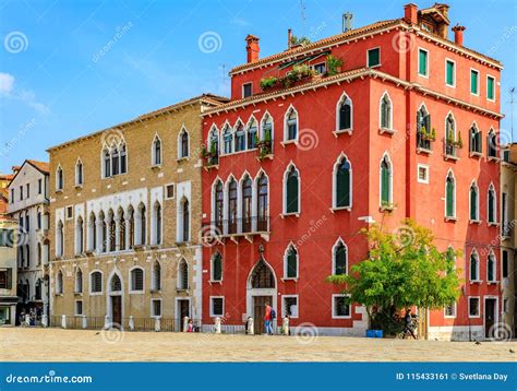 Venetian Gothic Architecture Building Facade on a Square in Venice Italy Editorial Photo - Image ...