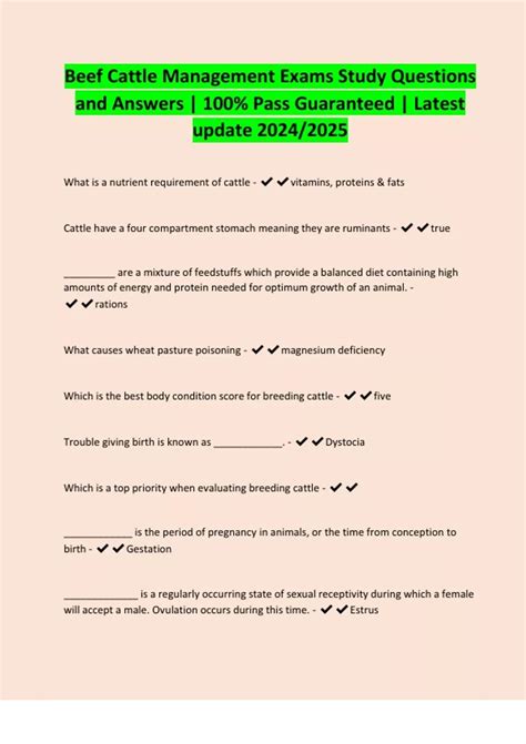 Beef Cattle Word Search Answers 1