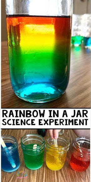 Rainbow in a jar science experiment – Artofit