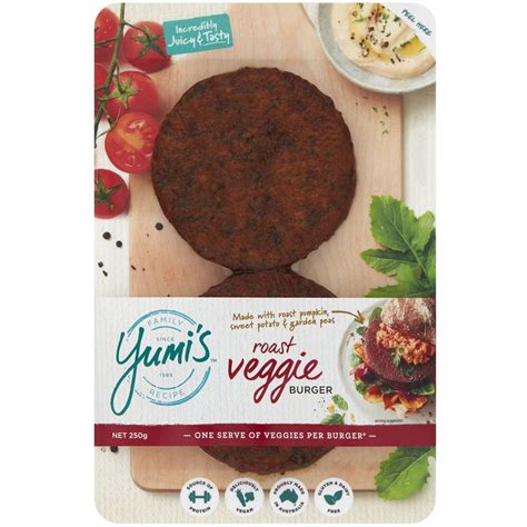 Calories In Yumi S Roasted Veggie Burger Calcount