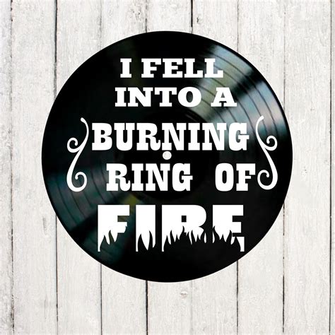 Burning Ring of Fire Song Lyrics Inspired by Johnny Cash on - Etsy