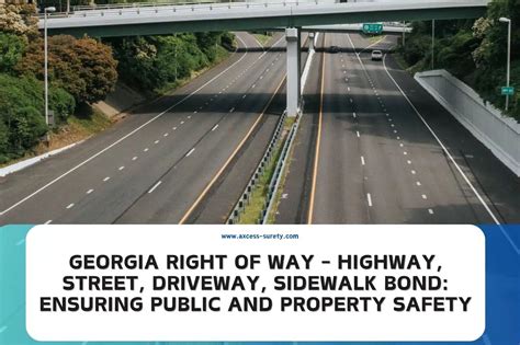 Georgia Right Of Way Highway Street Driveway Sidewalk Bond