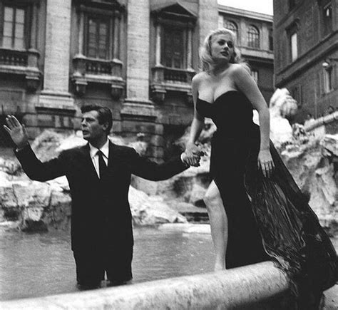 Marcello Mastroianni And Anita Ekberg La Dolce Vita Photograph By