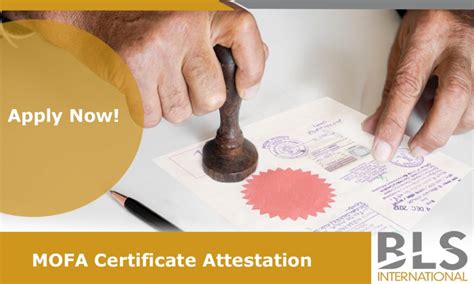 MOFA Certificate Attestation BLS International Attestation Services