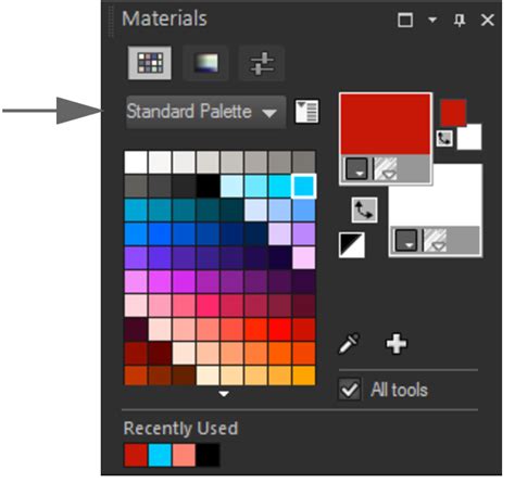 Corel Paintshop Pro Help Working With Custom Color Palettes And Swatches