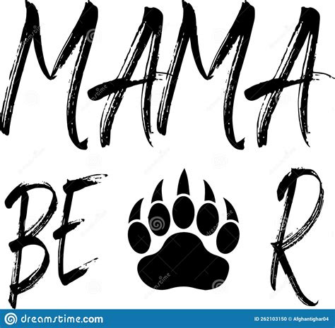 Imagen De Mama Bear  Con Svg Vector Cut File Para Cricut Y Silhouette Stock De Ilustración