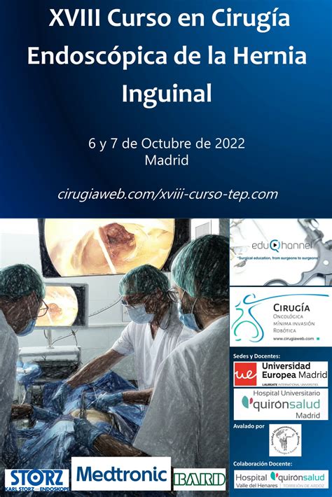 Xviii Curso De Cirugía Endoscópica De La Hernia Inguinal 6 Y 7 De