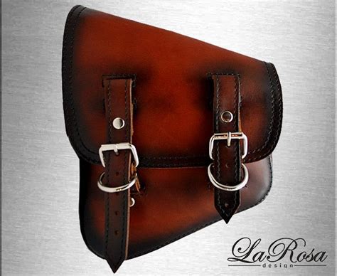 Buy LaRosa Antique Shedron Leather Harley Bobber Rigid Saddlebag