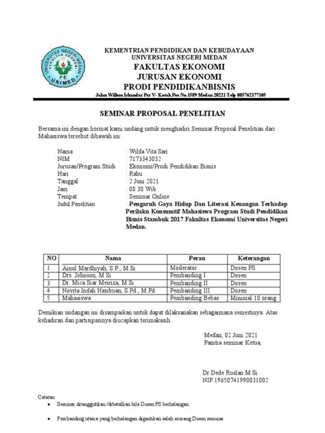 Surat Undangan Seminar Unimed Fe 2022 Pdf