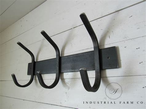 Coat Rack Wall Mount Black Metal Coat Hooks Wall Mount Coat Etsy