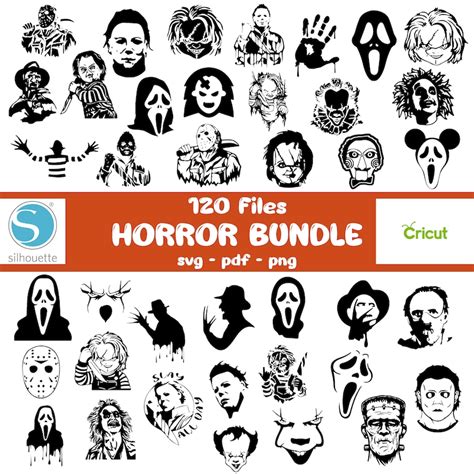 Horror Svg Bundle Horror Characters Svg Horror Movie Svg Etsy Canada