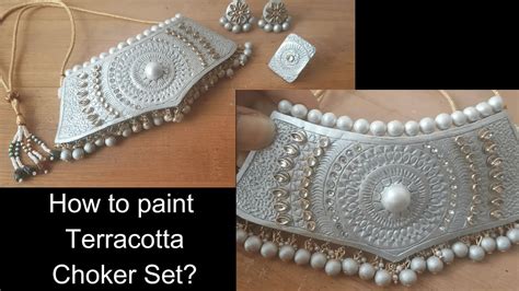 Terracottajewellerymaking How To Paint Assemble Bridal Choker Set